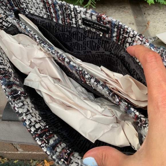 Authentic KURT GEIGER LONDON TWEED/leather Crosby - Picture 9 of 16